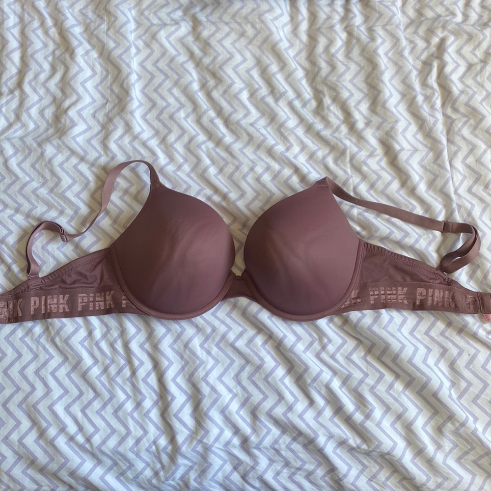 PINK Wear Everywhere light maroon push-up bra 34DD